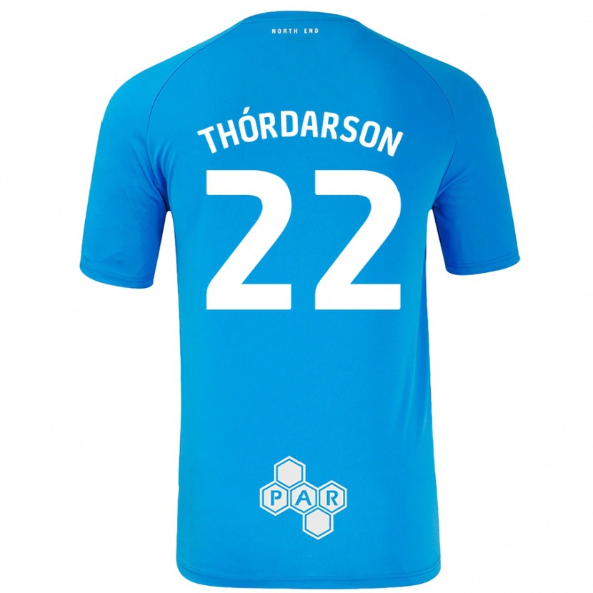 Danxen Hombre Camiseta Stefán Teitur Thórdarson #22 Azul Cielo 2ª Equipación 2024/25 La Camisa