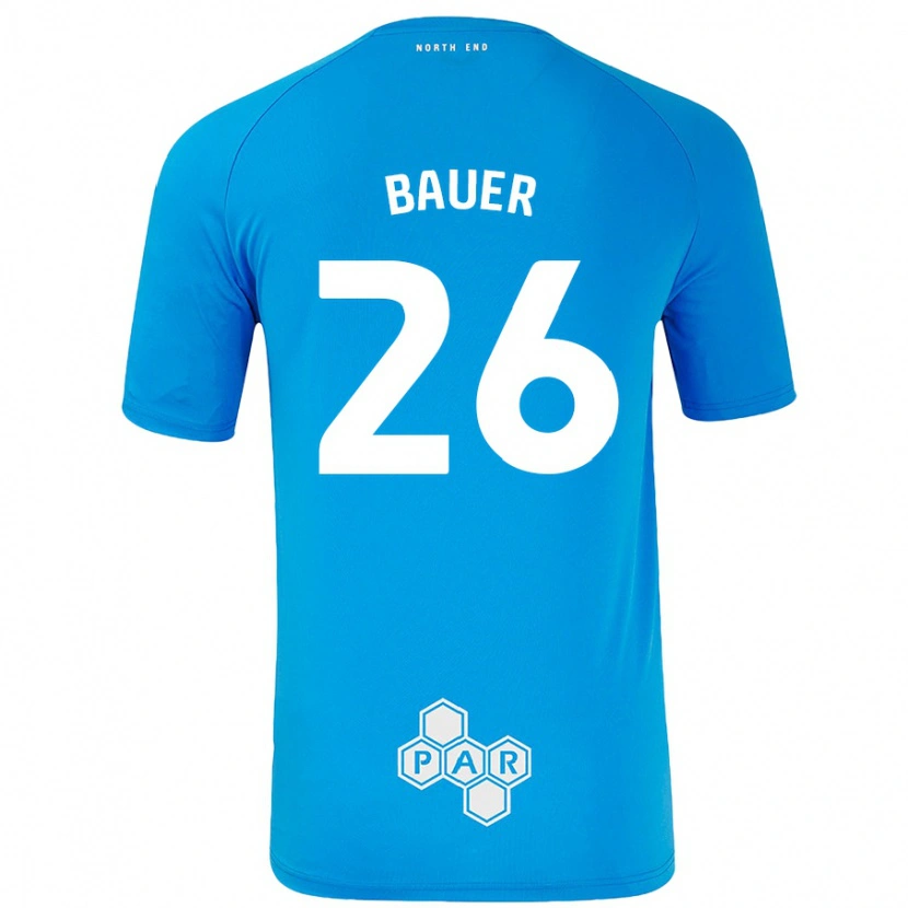 Danxen Hombre Camiseta Patrick Bauer #26 Azul Cielo 2ª Equipación 2024/25 La Camisa