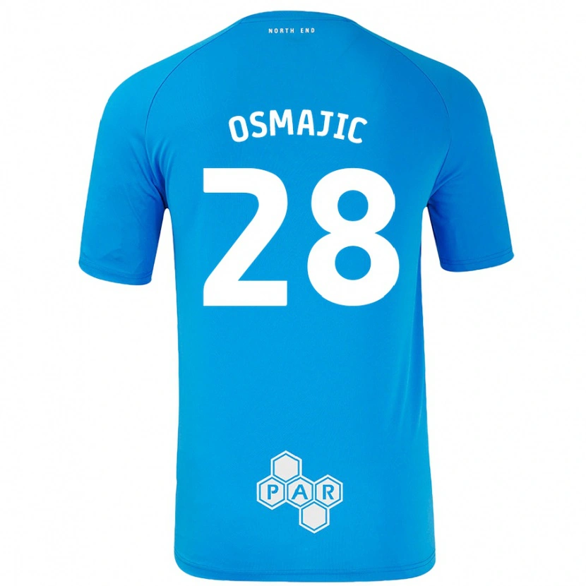 Danxen Hombre Camiseta Milutin Osmajic #28 Azul Cielo 2ª Equipación 2024/25 La Camisa