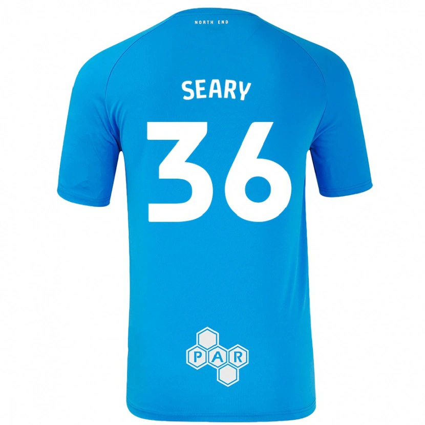 Danxen Hombre Camiseta Josh Seary #36 Azul Cielo 2ª Equipación 2024/25 La Camisa