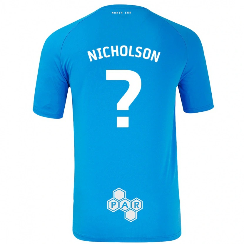 Danxen Hombre Camiseta Joseph Nicholson #0 Azul Cielo 2ª Equipación 2024/25 La Camisa