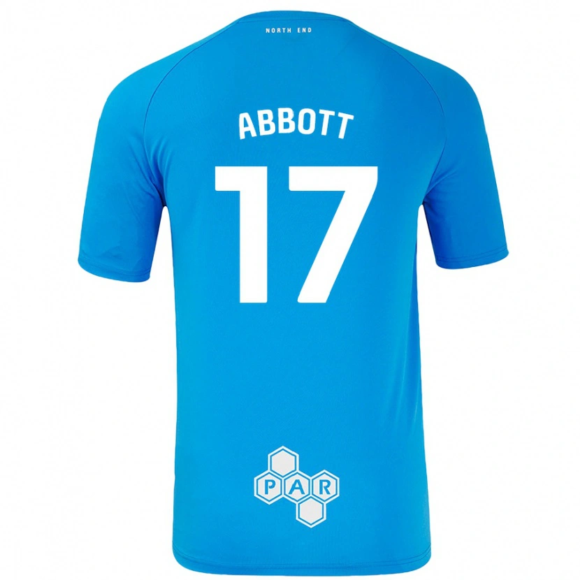 Danxen Hombre Camiseta Becky Abbott #17 Azul Cielo 2ª Equipación 2024/25 La Camisa