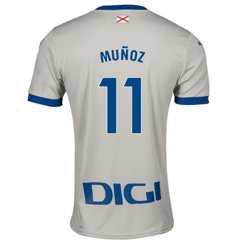 Danxen Hombre Camiseta Egoitz Muñoz #11 Gris Claro 2ª Equipación 2024/25 La Camisa