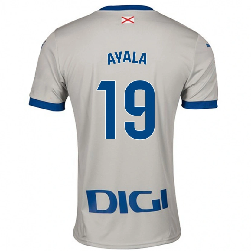 Danxen Hombre Camiseta Axel Ayala #19 Gris Claro 2ª Equipación 2024/25 La Camisa