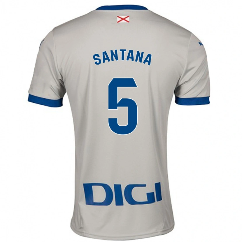 Danxen Hombre Camiseta Vanesa Santana #5 Gris Claro 2ª Equipación 2024/25 La Camisa