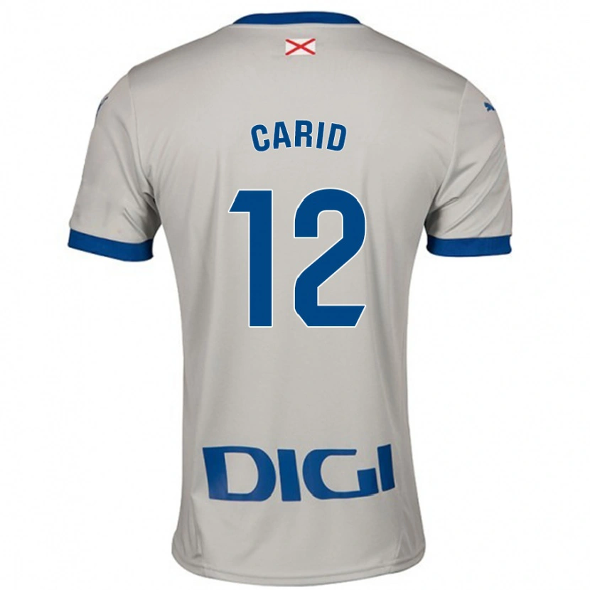 Danxen Hombre Camiseta Andrea Carid #12 Gris Claro 2ª Equipación 2024/25 La Camisa