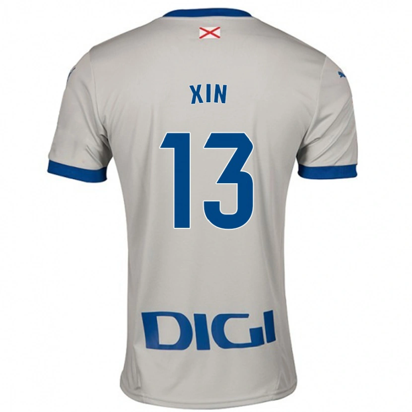 Danxen Hombre Camiseta Jana Xin #13 Gris Claro 2ª Equipación 2024/25 La Camisa