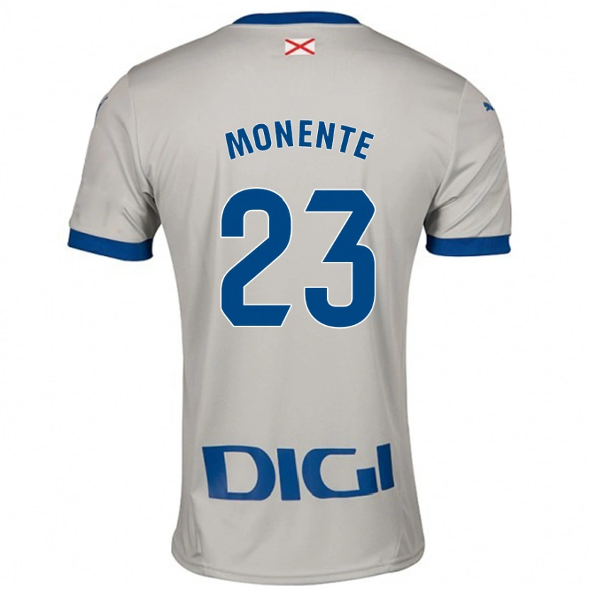 Danxen Hombre Camiseta Leyre Monente #23 Gris Claro 2ª Equipación 2024/25 La Camisa