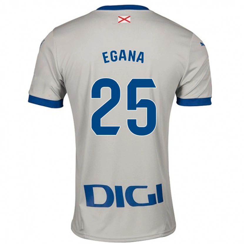 Danxen Hombre Camiseta Eider Egaña #25 Gris Claro 2ª Equipación 2024/25 La Camisa