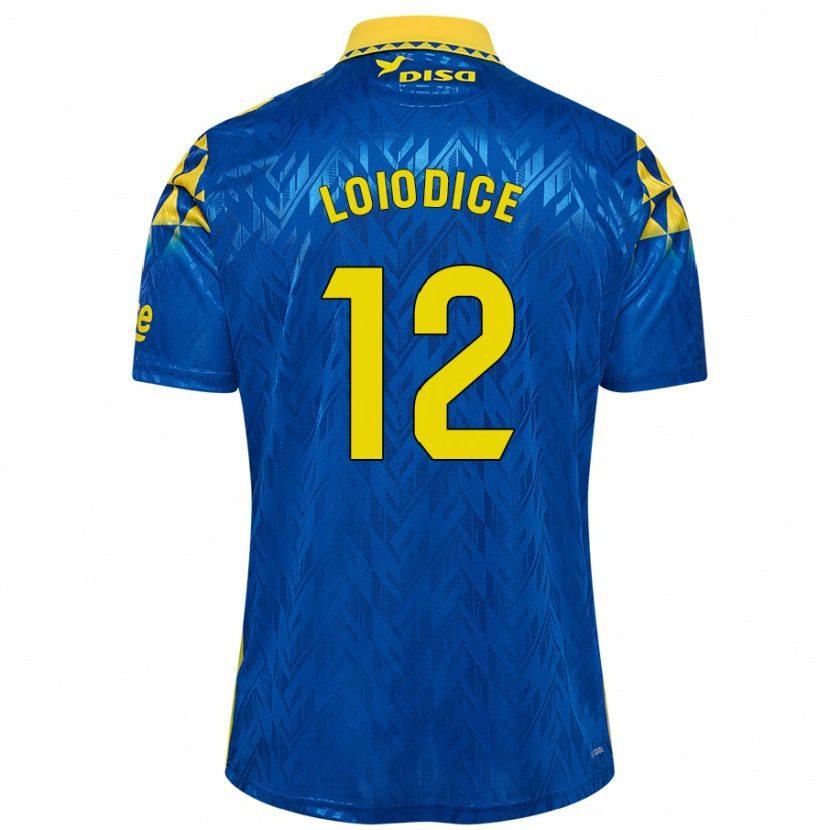 Danxen Hombre Camiseta Enzo Loiodice #12 Azul Amarillo 2ª Equipación 2024/25 La Camisa