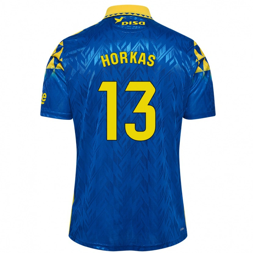 Danxen Hombre Camiseta Dinko Horkas #13 Azul Amarillo 2ª Equipación 2024/25 La Camisa