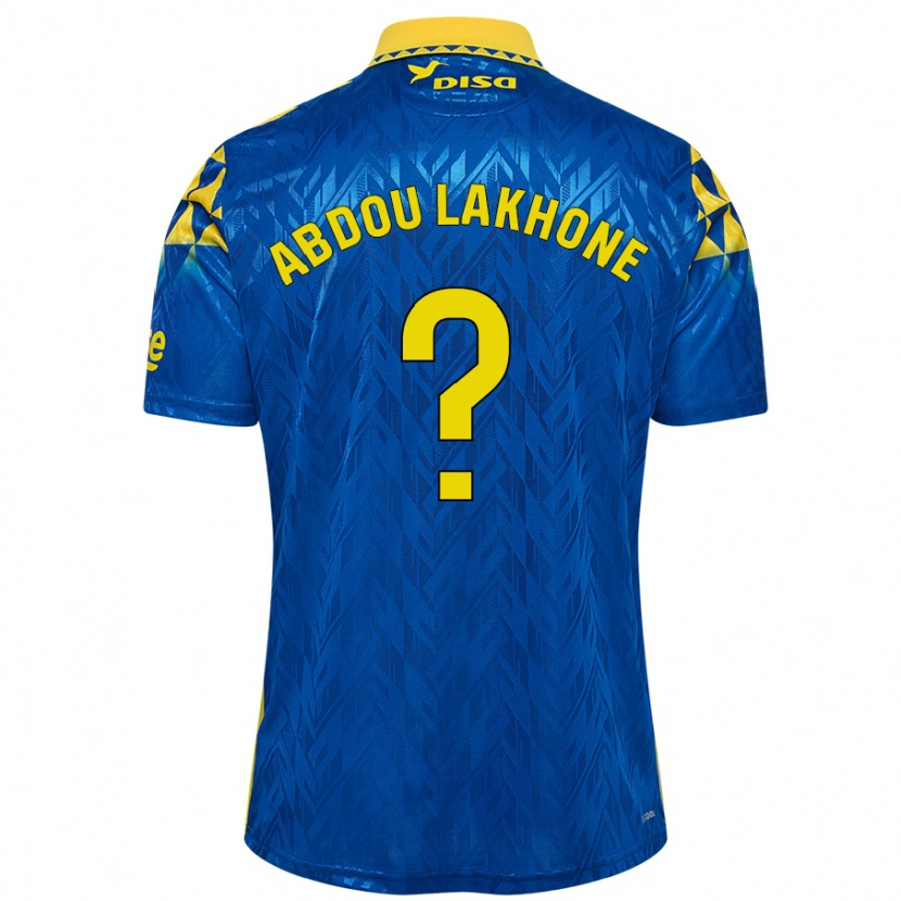 Danxen Hombre Camiseta Pape Abdou Lakhone #0 Azul Amarillo 2ª Equipación 2024/25 La Camisa