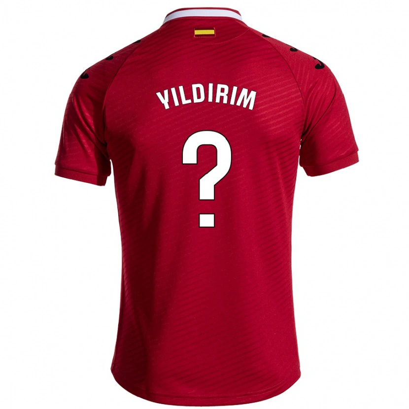 Danxen Hombre Camiseta Bertuğ Yıldırım #0 Rojo Oscuro 2ª Equipación 2024/25 La Camisa