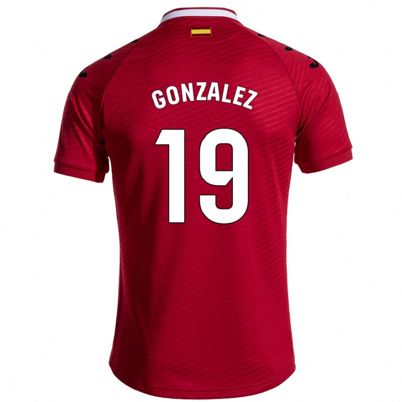 Danxen Hombre Camiseta Peter Federico #19 Rojo Oscuro 2ª Equipación 2024/25 La Camisa