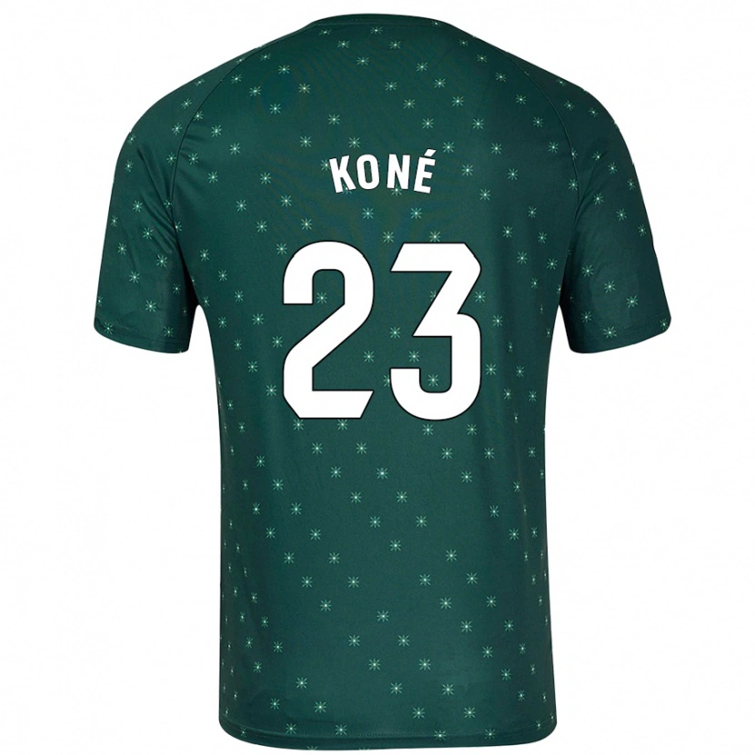 Danxen Hombre Camiseta Ibrahima Koné #23 Verde Oscuro 2ª Equipación 2024/25 La Camisa