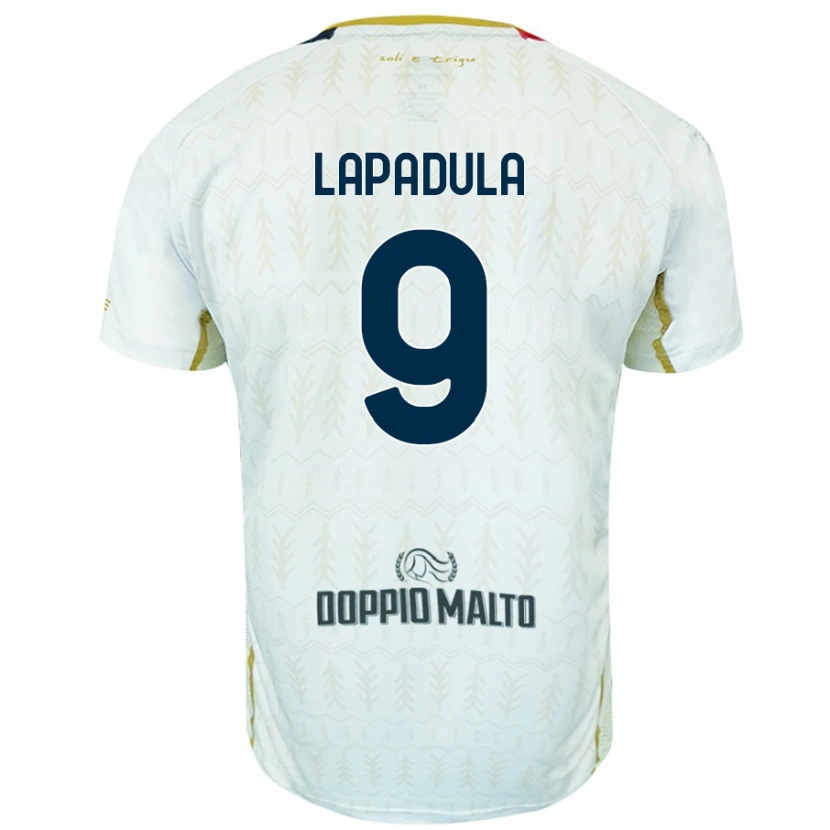 Danxen Hombre Camiseta Gianluca Lapadula #9 Blanco 2ª Equipación 2024/25 La Camisa