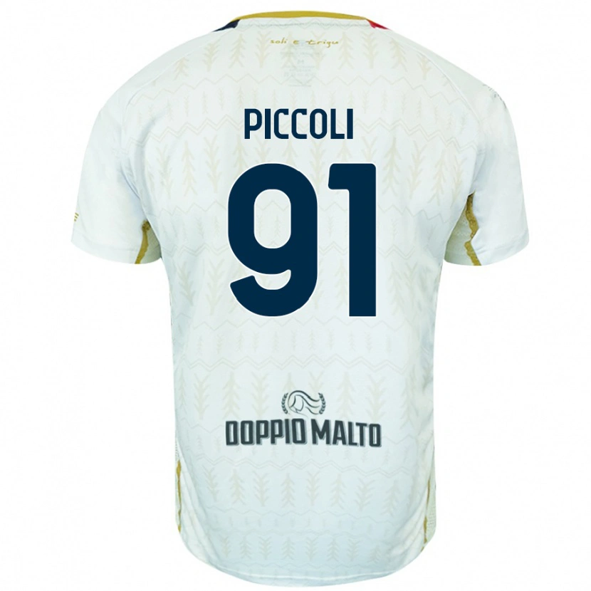 Danxen Hombre Camiseta Roberto Piccoli #91 Blanco 2ª Equipación 2024/25 La Camisa