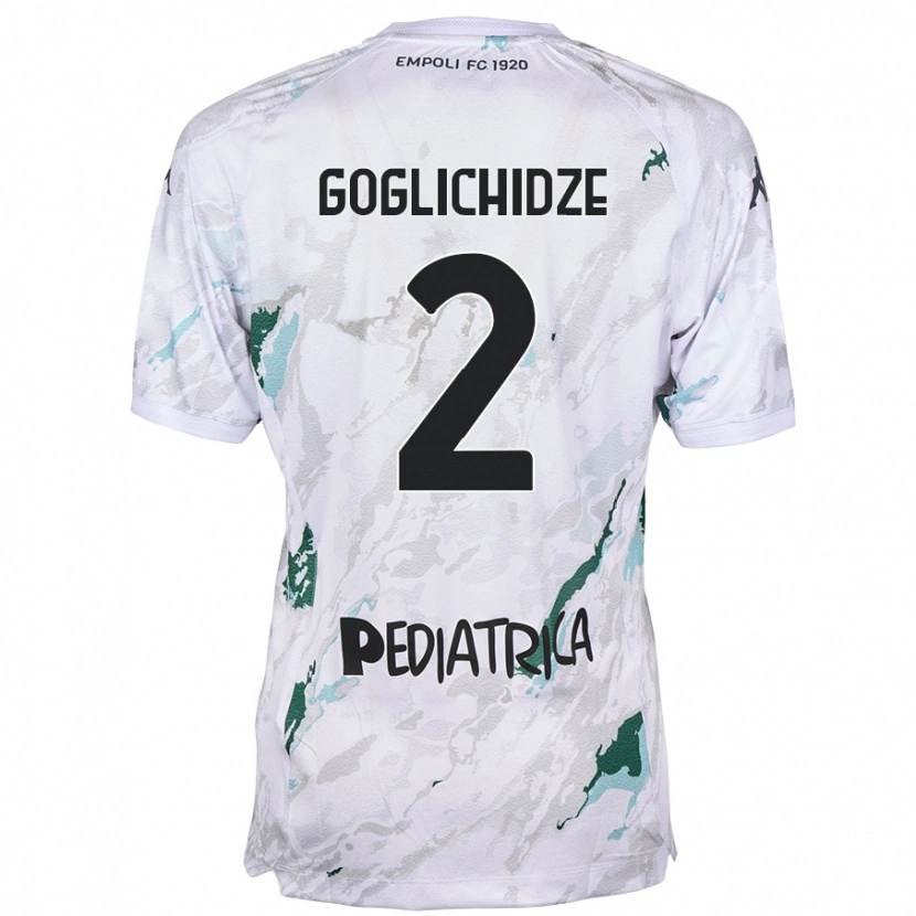 Danxen Hombre Camiseta Saba Goglichidze #2 Gris 2ª Equipación 2024/25 La Camisa