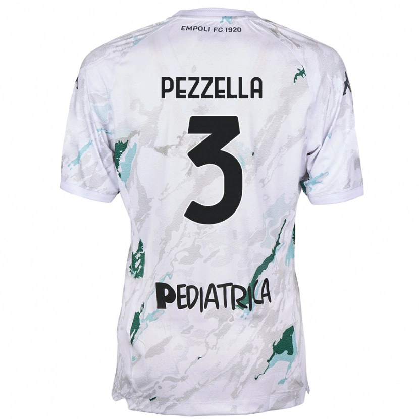 Danxen Hombre Camiseta Giuseppe Pezzella #3 Gris 2ª Equipación 2024/25 La Camisa