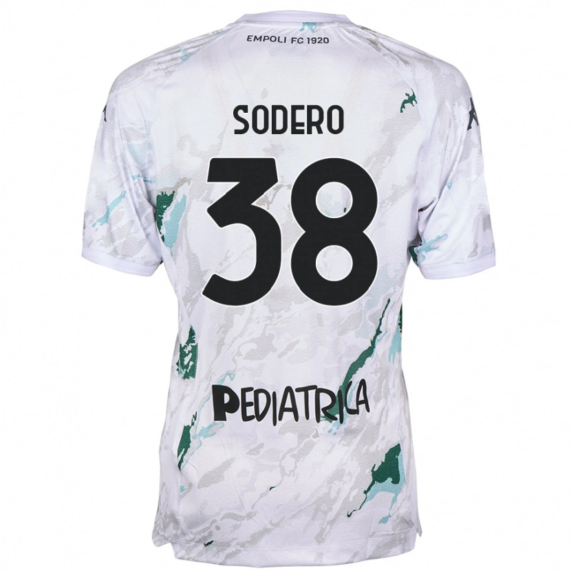 Danxen Hombre Camiseta Andrea Sodero #38 Gris 2ª Equipación 2024/25 La Camisa