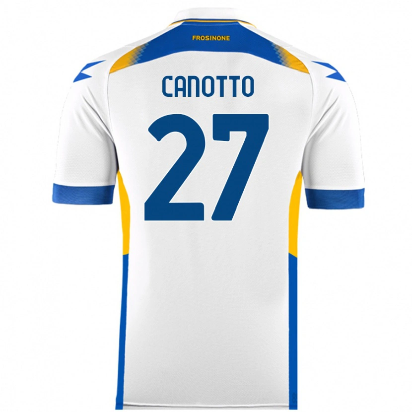 Danxen Hombre Camiseta Luigi Canotto #27 Blanco 2ª Equipación 2024/25 La Camisa