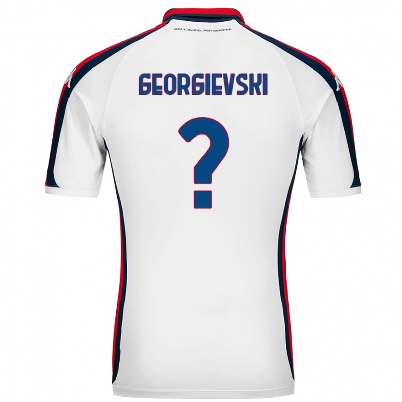 Danxen Hombre Camiseta Toma Georgievski #0 Blanco 2ª Equipación 2024/25 La Camisa