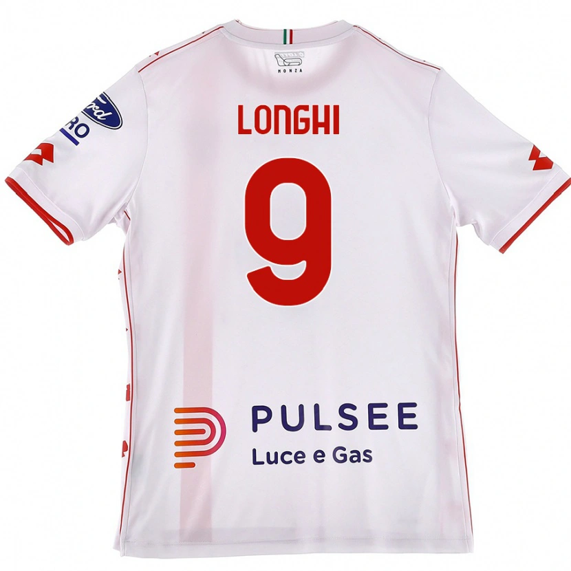 Danxen Hombre Camiseta Jordan Longhi #9 Blanco Rojo 2ª Equipación 2024/25 La Camisa