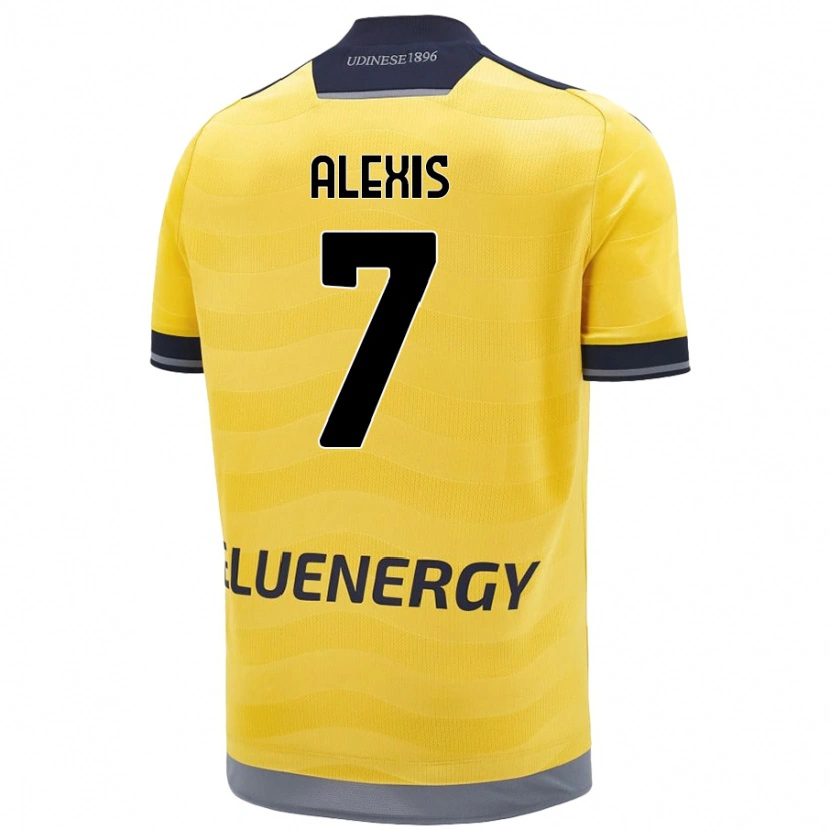 Danxen Hombre Camiseta Alexis Sánchez #7 Dorado 2ª Equipación 2024/25 La Camisa