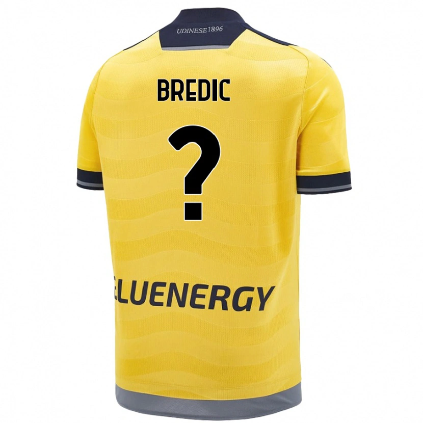 Danxen Hombre Camiseta Shayron Bredic #0 Dorado 2ª Equipación 2024/25 La Camisa