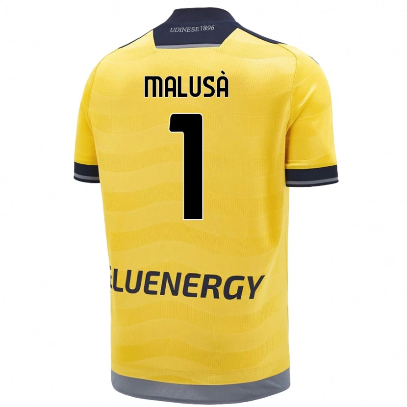 Danxen Hombre Camiseta Joel Malusà #1 Dorado 2ª Equipación 2024/25 La Camisa