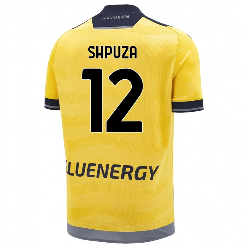 Danxen Hombre Camiseta Kleo Shpuza #12 Dorado 2ª Equipación 2024/25 La Camisa