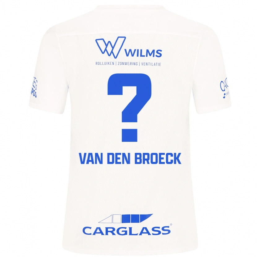 Danxen Hombre Camiseta Kobe Van Den Broeck #0 Blanco 2ª Equipación 2024/25 La Camisa