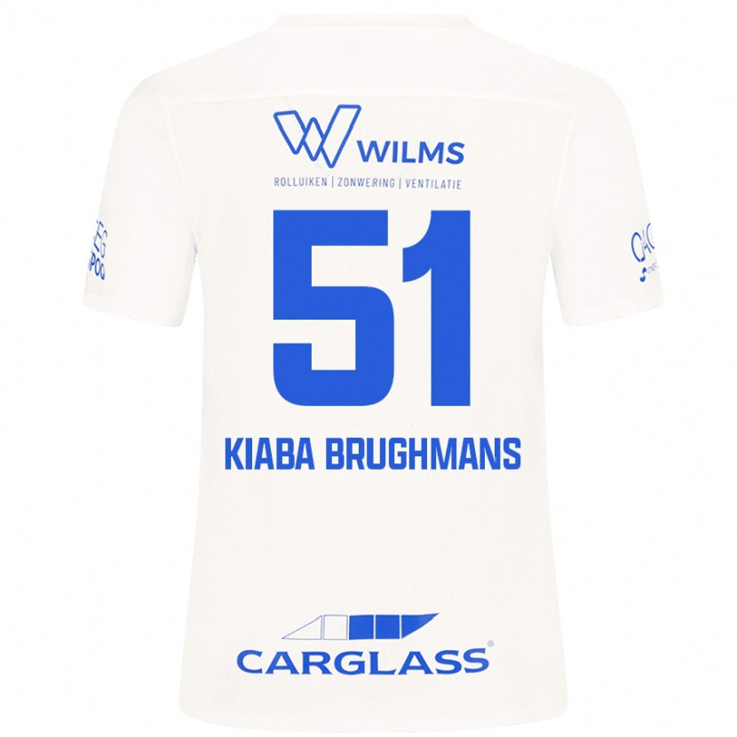 Danxen Hombre Camiseta Lucca Kiaba Brughmans #51 Blanco 2ª Equipación 2024/25 La Camisa