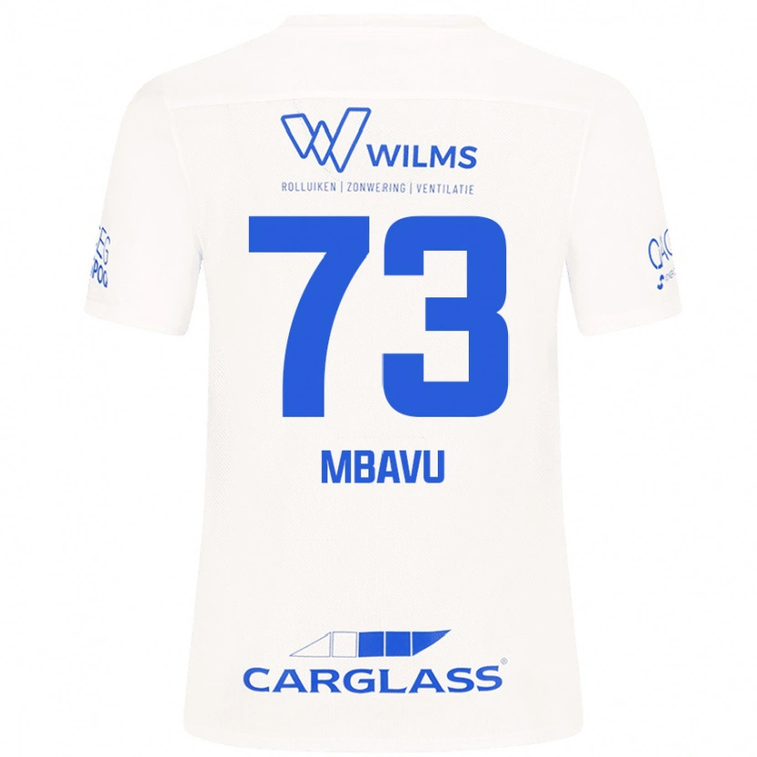 Danxen Hombre Camiseta Elie Mbavu #73 Blanco 2ª Equipación 2024/25 La Camisa