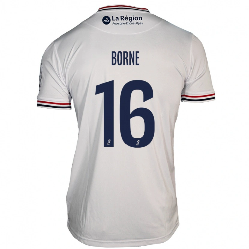 Danxen Hombre Camiseta Théo Borne #16 Blanco 2ª Equipación 2024/25 La Camisa