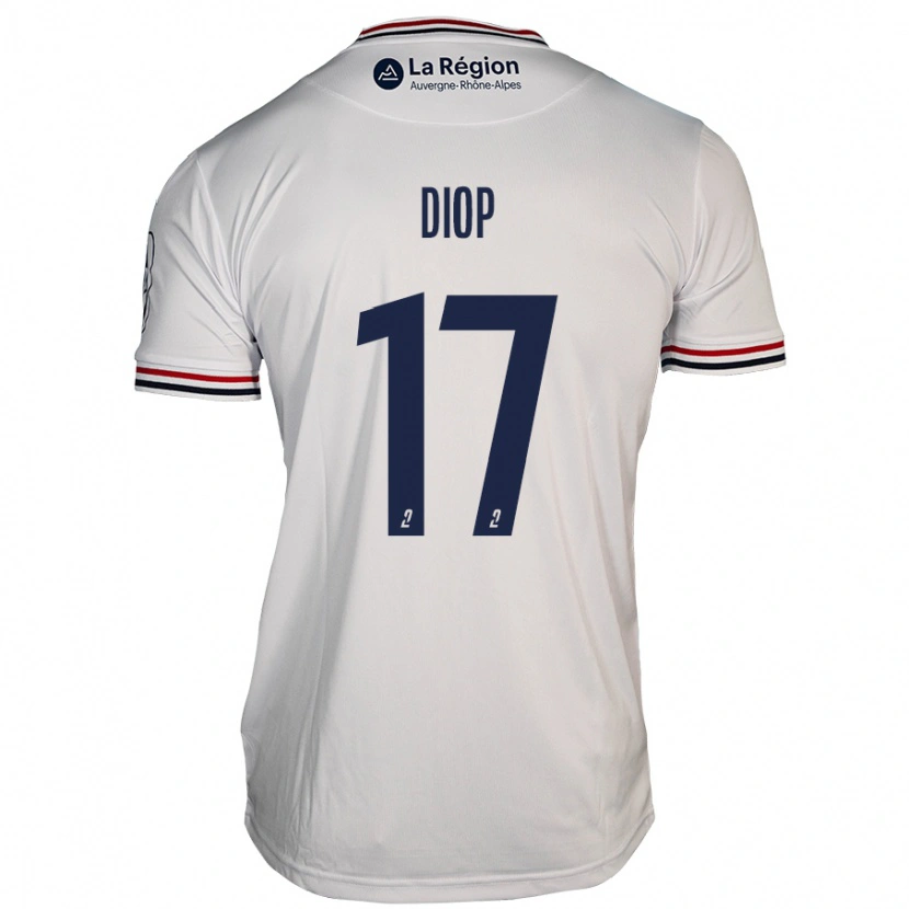 Danxen Hombre Camiseta Ousmane Diop #17 Blanco 2ª Equipación 2024/25 La Camisa