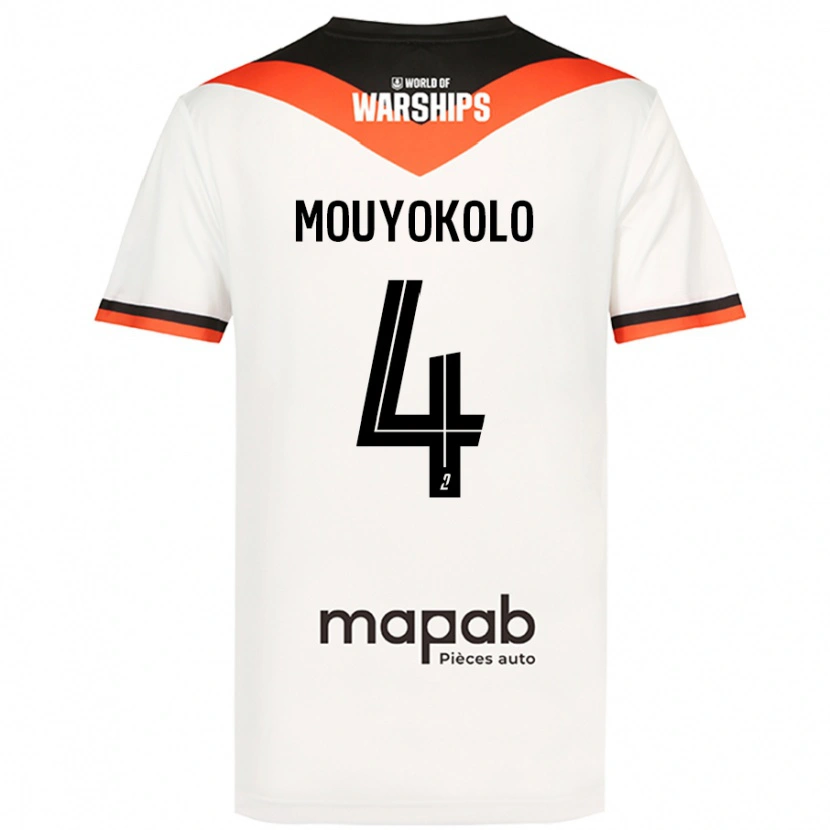 Danxen Hombre Camiseta Loris Mouyokolo #4 Blanco 2ª Equipación 2024/25 La Camisa