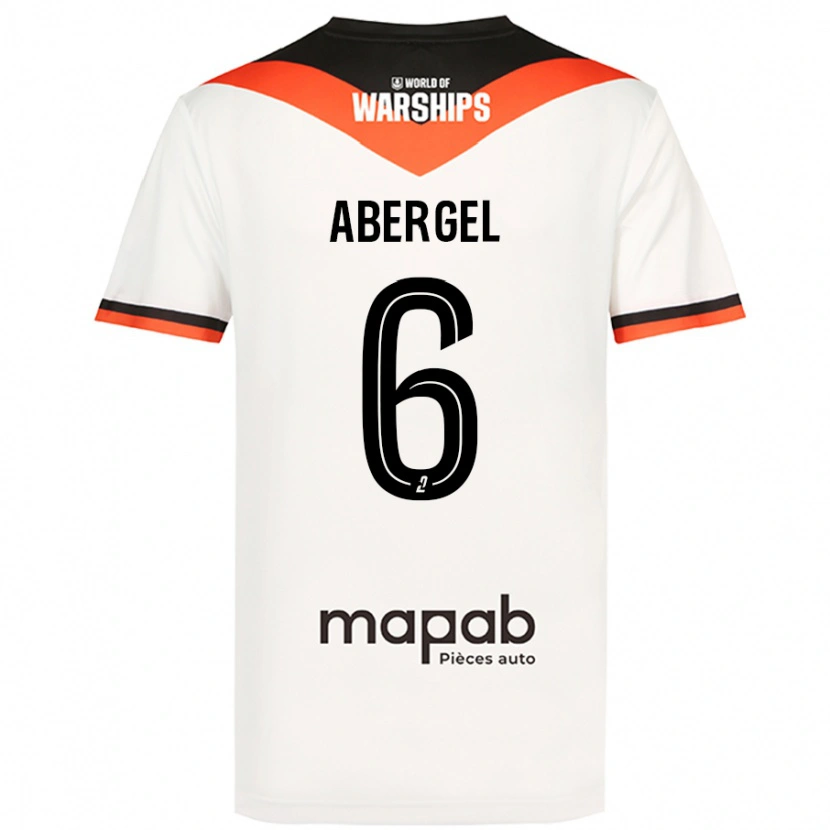 Danxen Hombre Camiseta Laurent Abergel #6 Blanco 2ª Equipación 2024/25 La Camisa