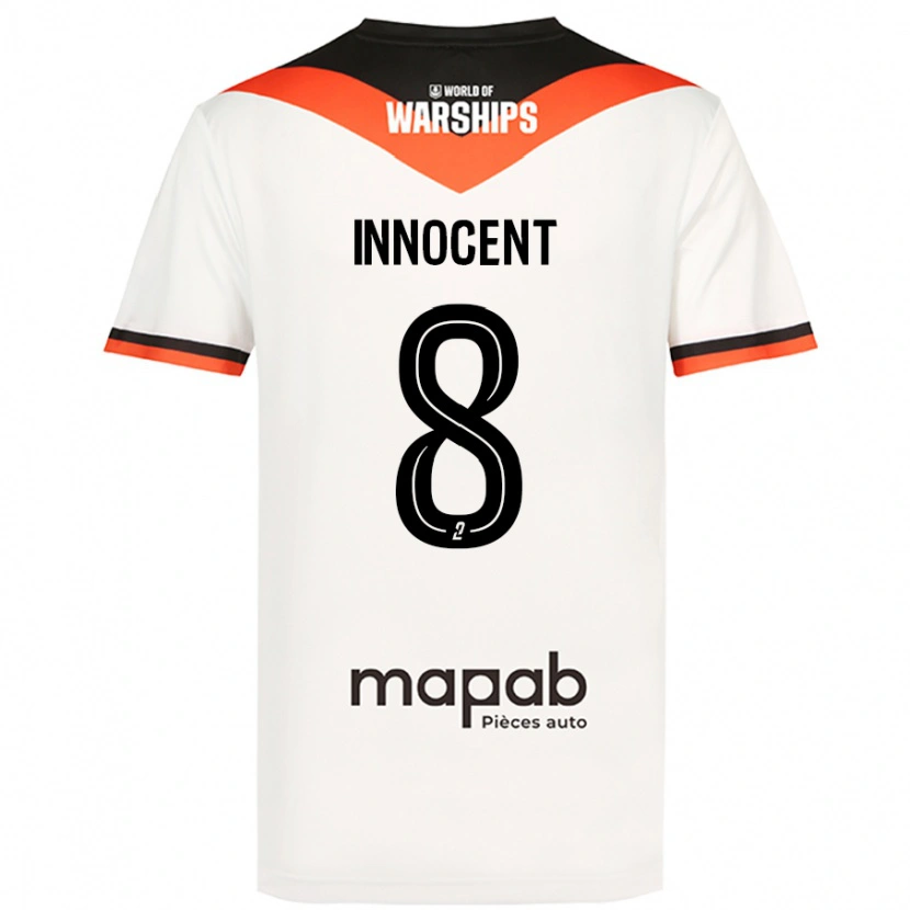 Danxen Hombre Camiseta Bonke Innocent #8 Blanco 2ª Equipación 2024/25 La Camisa