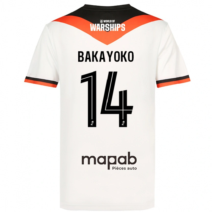 Danxen Hombre Camiseta Tiemoué Bakayoko #14 Blanco 2ª Equipación 2024/25 La Camisa