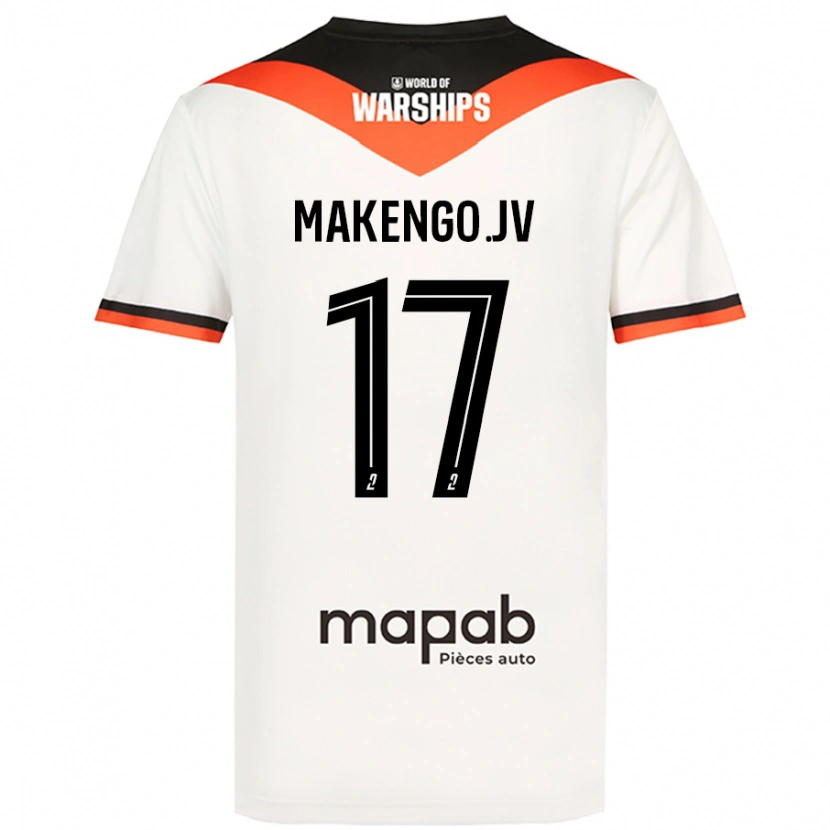 Danxen Hombre Camiseta Jean-Victor Makengo #17 Blanco 2ª Equipación 2024/25 La Camisa