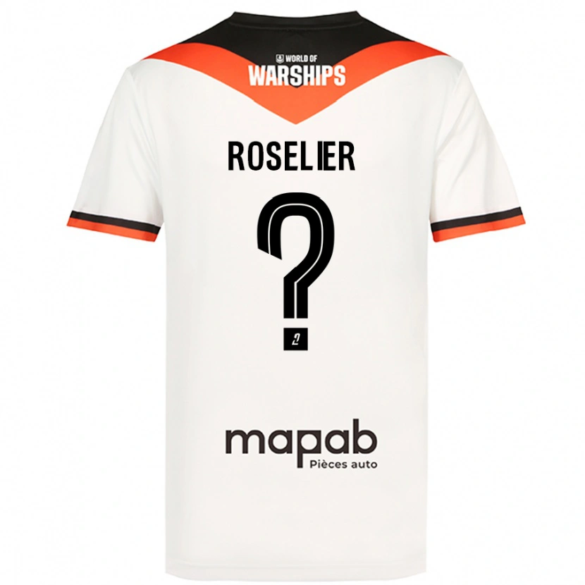 Danxen Hombre Camiseta Nathan Roselier #0 Blanco 2ª Equipación 2024/25 La Camisa