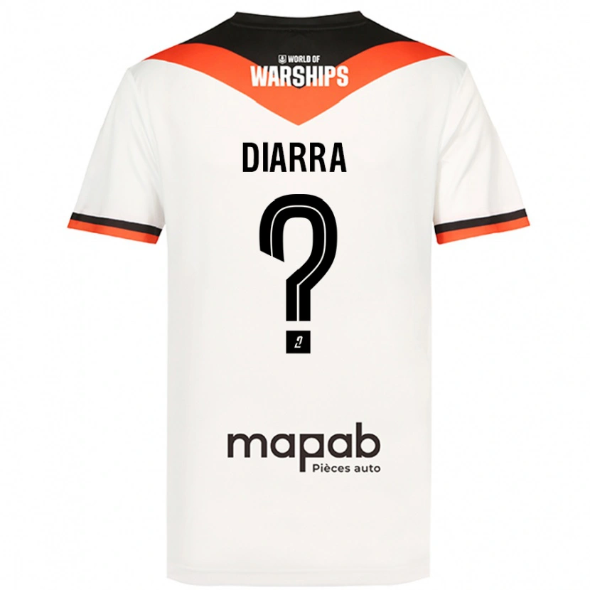 Danxen Hombre Camiseta Boubakar Diarra #0 Blanco 2ª Equipación 2024/25 La Camisa