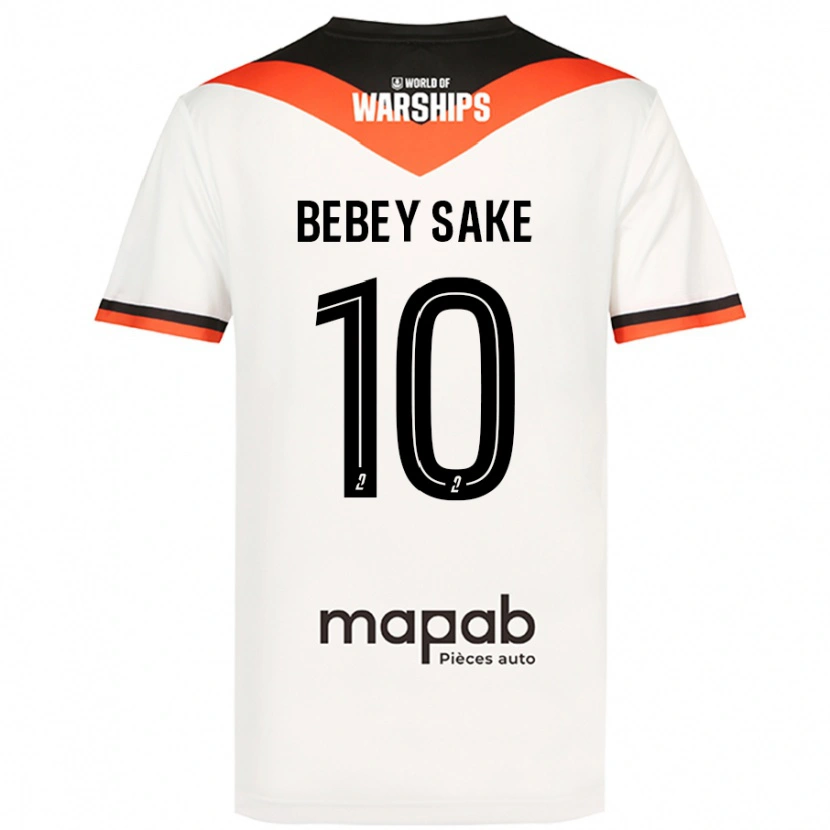 Danxen Hombre Camiseta Mattéo Bebey Sake #10 Blanco 2ª Equipación 2024/25 La Camisa