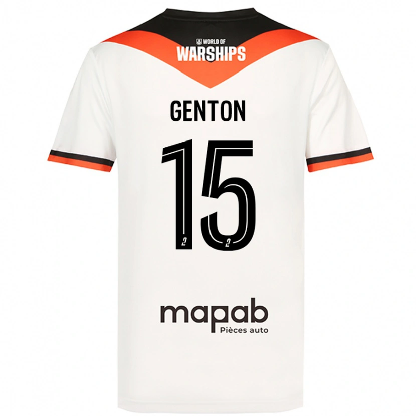 Danxen Hombre Camiseta Enzo Genton #15 Blanco 2ª Equipación 2024/25 La Camisa