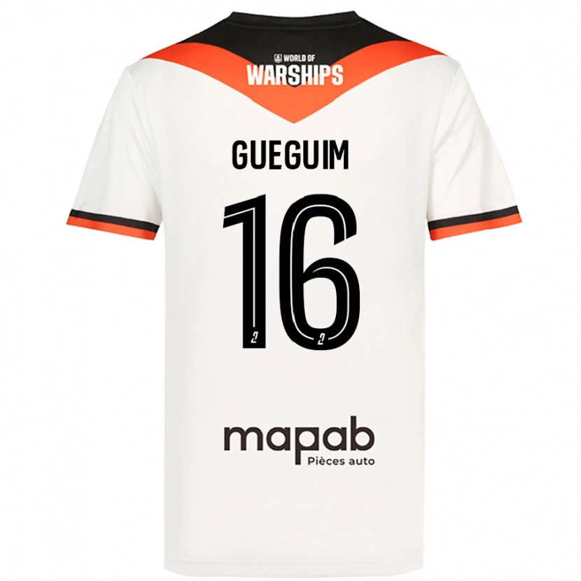 Danxen Hombre Camiseta Guirone Gueguim #16 Blanco 2ª Equipación 2024/25 La Camisa