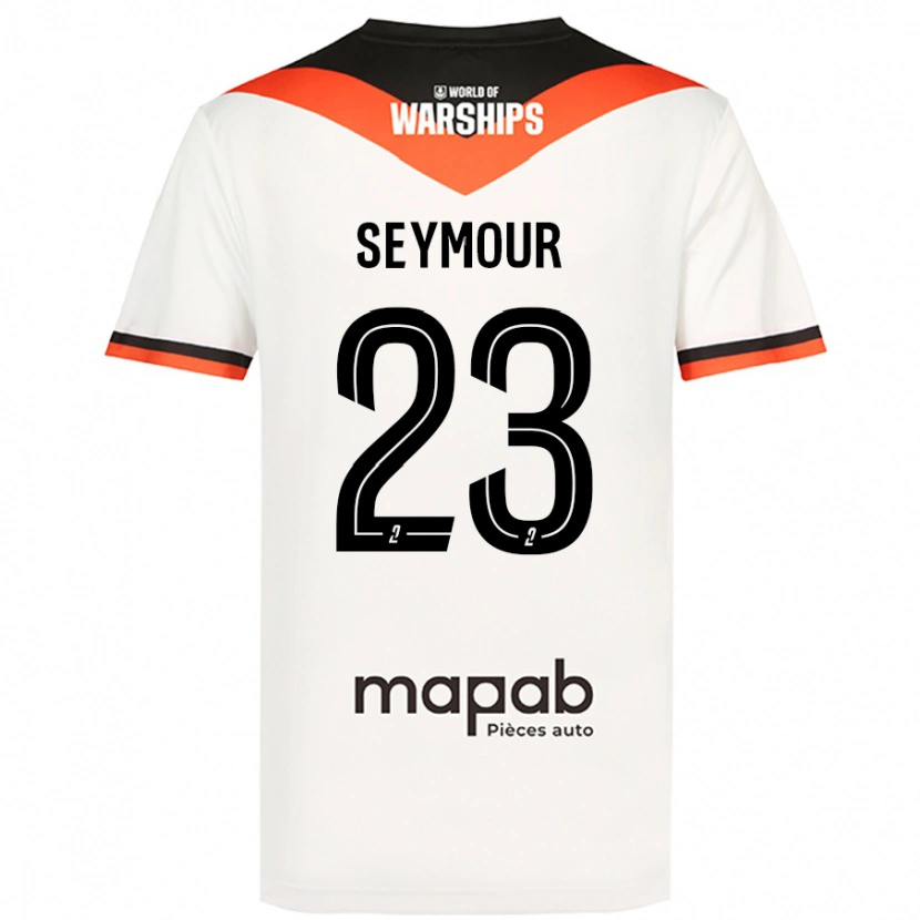 Danxen Hombre Camiseta Brice Seymour #23 Blanco 2ª Equipación 2024/25 La Camisa