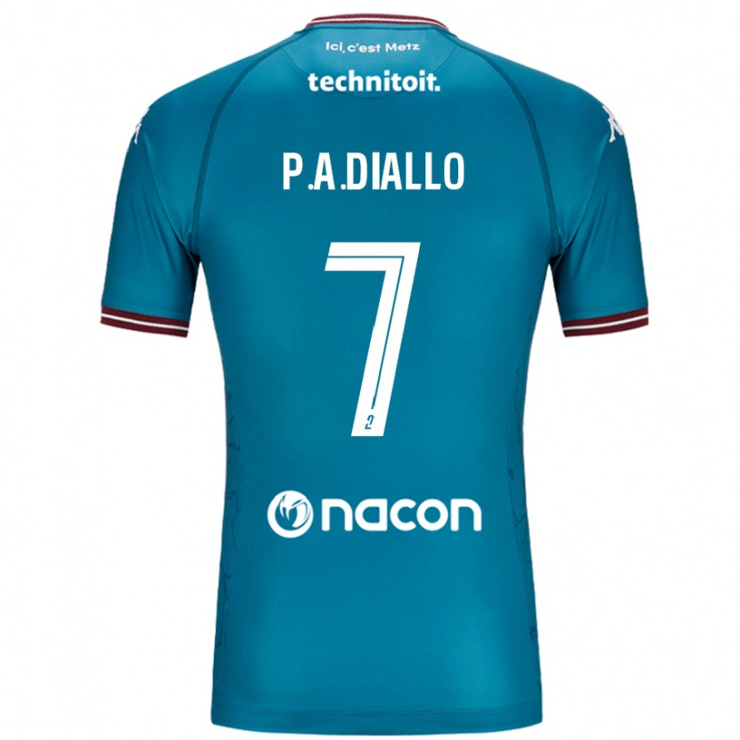 Danxen Hombre Camiseta Papa Amadou Diallo #7 Azul Petróleo 2ª Equipación 2024/25 La Camisa