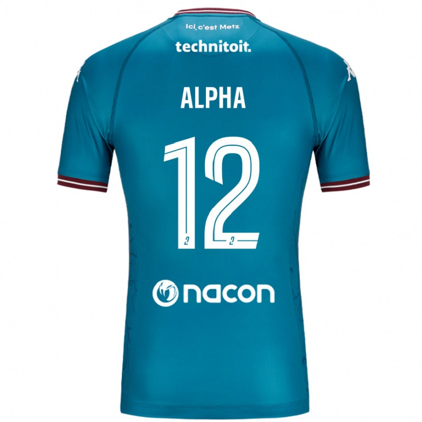 Danxen Hombre Camiseta Alpha Touré #12 Azul Petróleo 2ª Equipación 2024/25 La Camisa