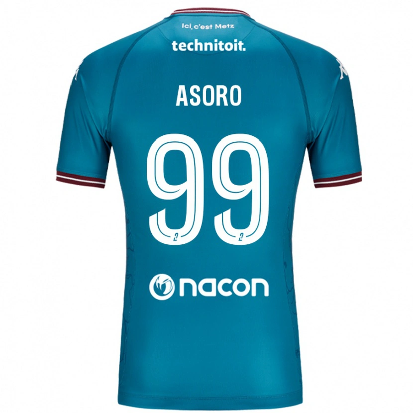 Danxen Hombre Camiseta Joel Asoro #99 Azul Petróleo 2ª Equipación 2024/25 La Camisa